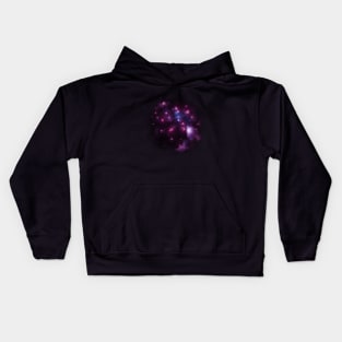 Pink stars in nebula Kids Hoodie